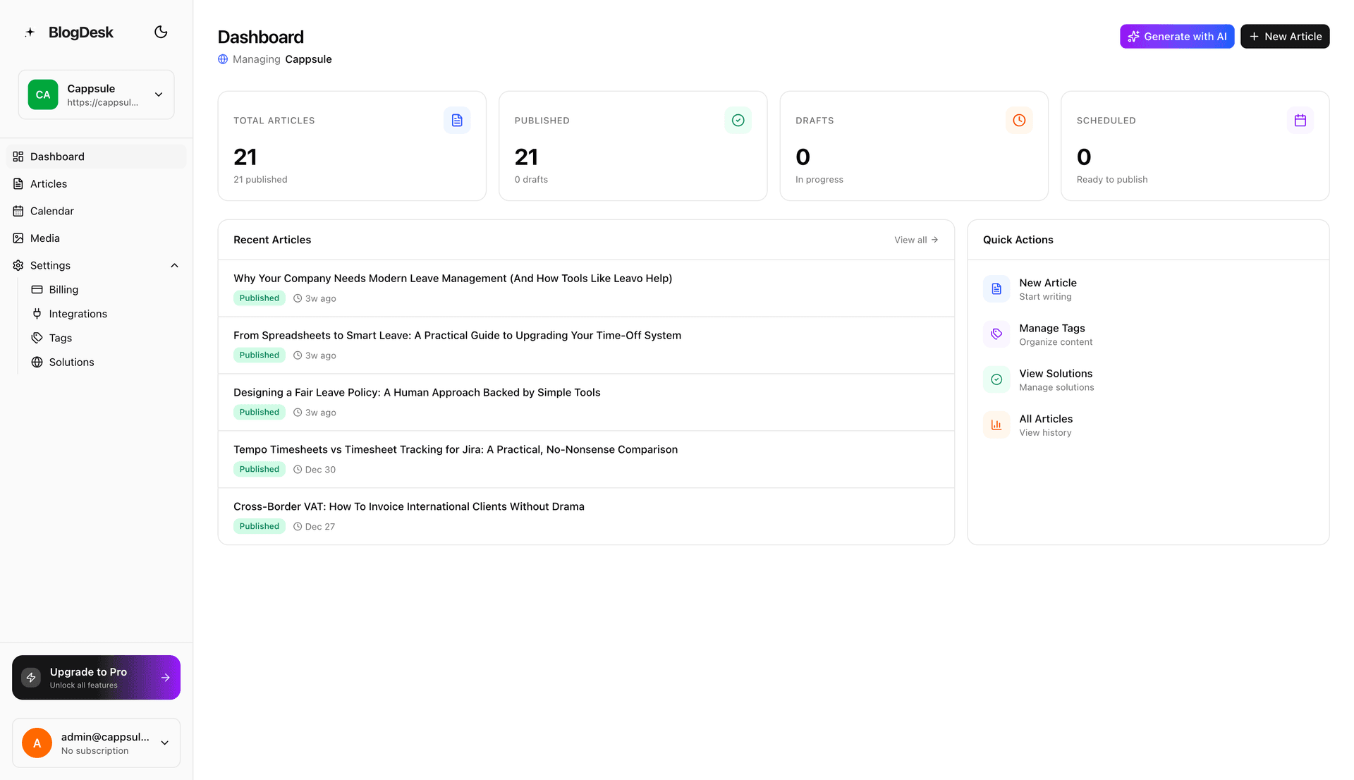 RankBolt AI blog writer dashboard for WordPress auto-publishing