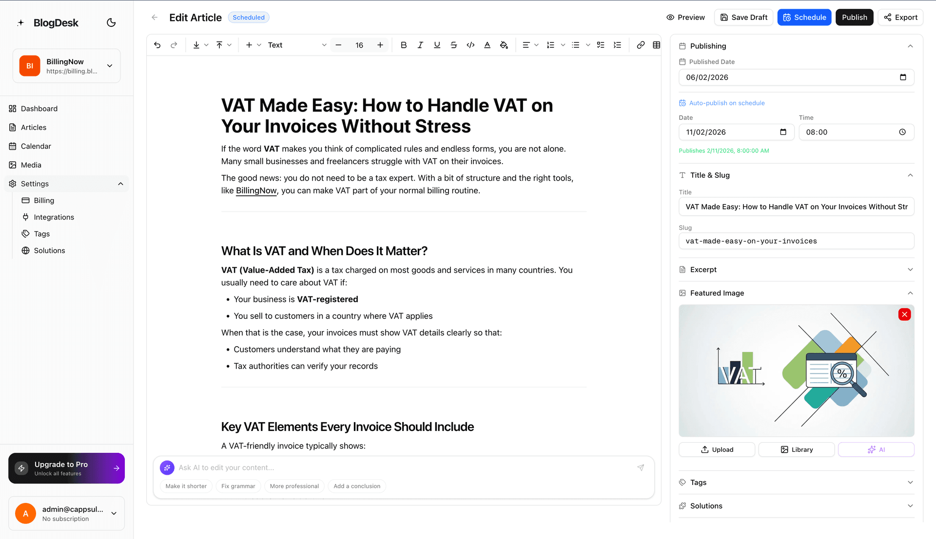 RankBolt AI blog writer dashboard for AI SEO Writer auto-publishing